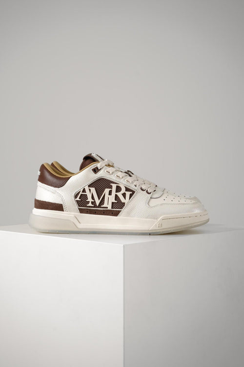 Amiri Pebbled Classic Low Sneaker White/Brown