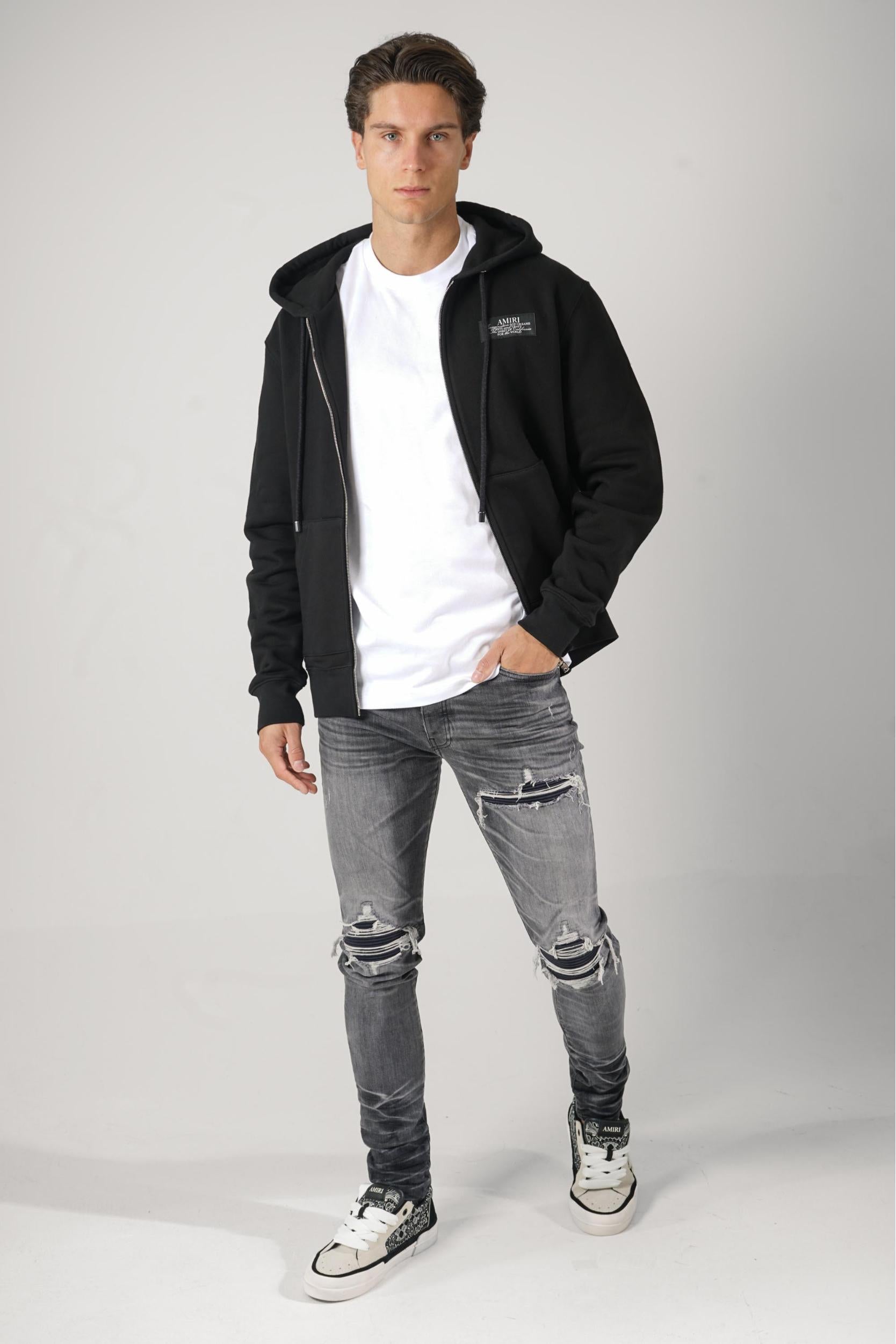 Amiri Spirit Zip Hoodie Black – JURGEN STORE
