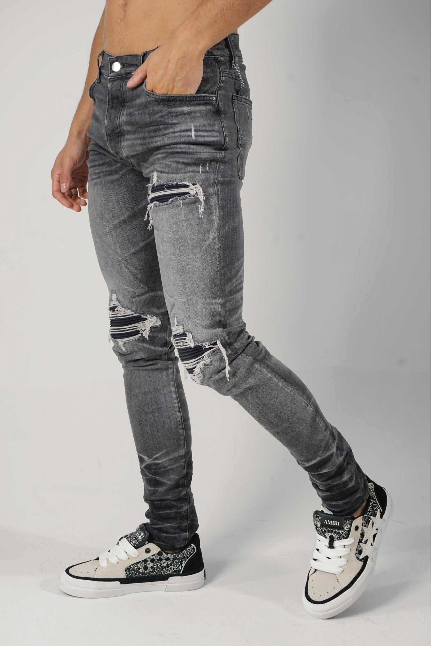 Amiri Suede Mx1 Jeans Denim