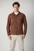 Arma Dex Suede Jacket Marrone