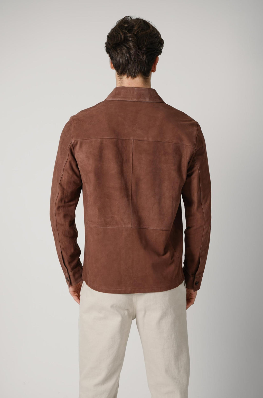 Arma Dex Suede Jacket Marrone