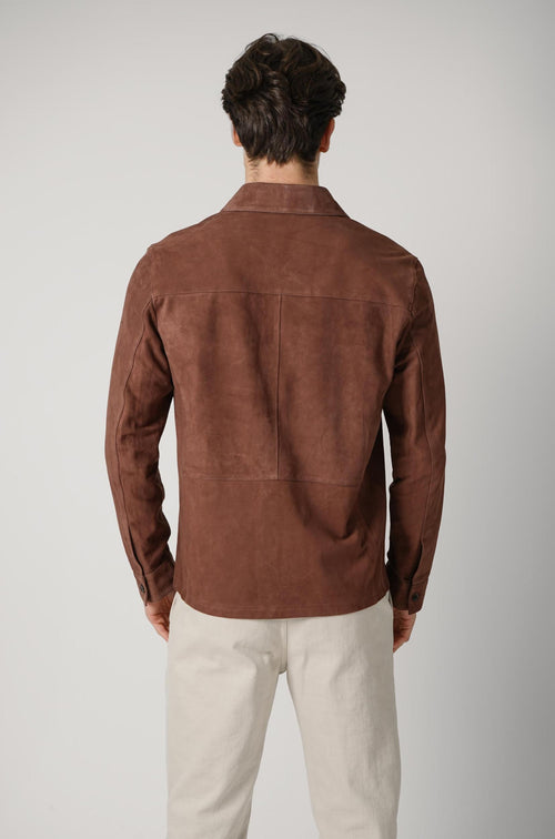 Arma Dex Suede Jacket Marrone