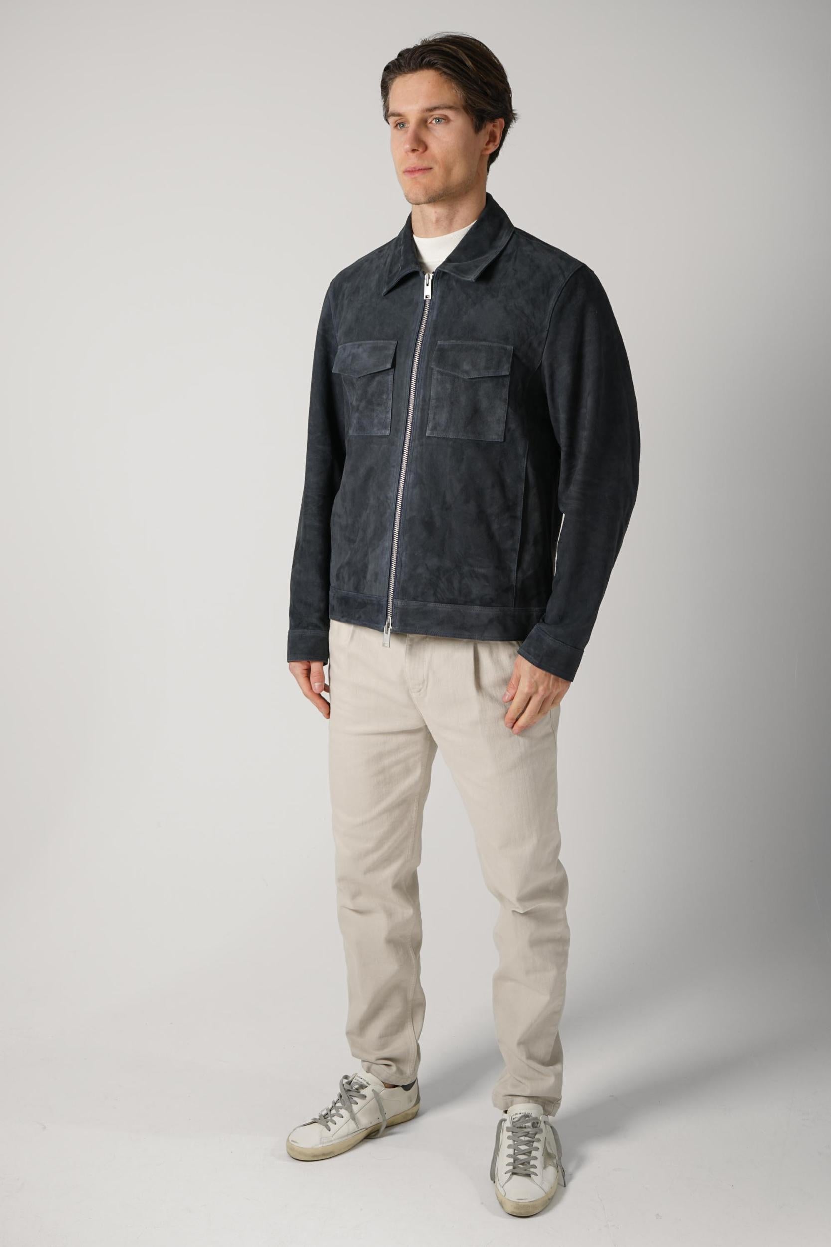 Arma Hardin Suede Jacket Baum Royal Blue