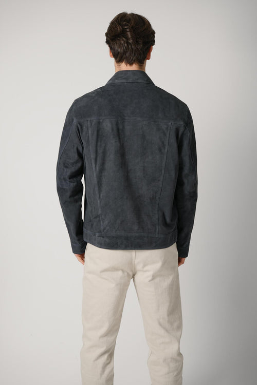 Arma Hardin Suede Jacket Baum Royal Blue