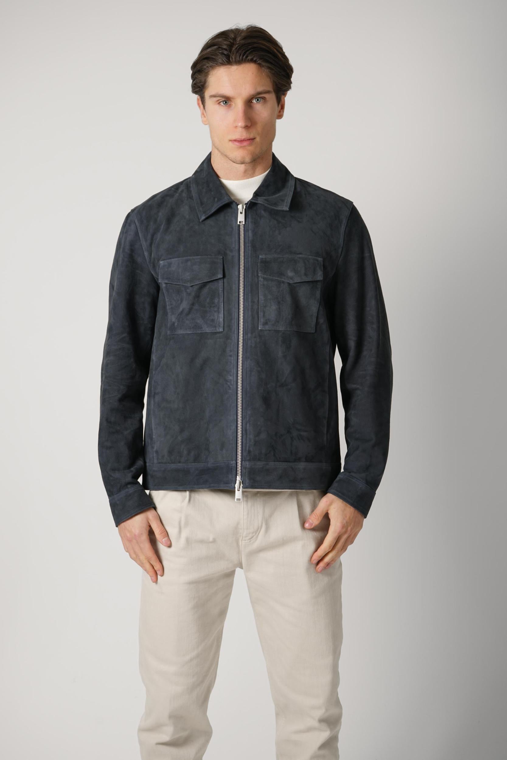 Arma Hardin Suede Jacket Baum Royal Blue