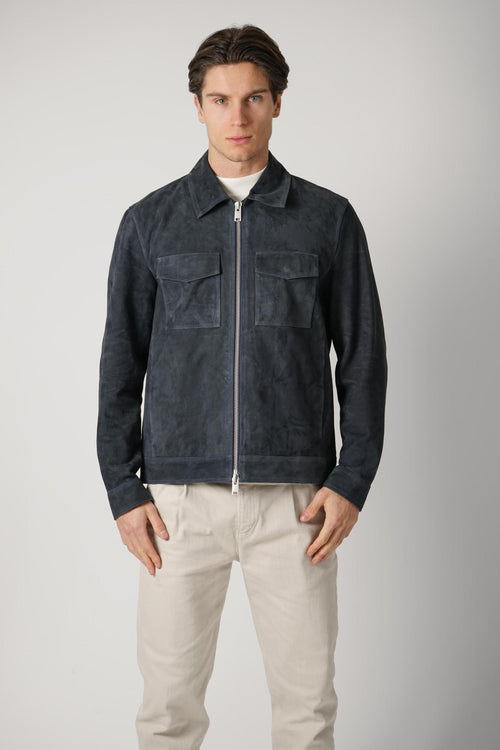 Arma Hardin Suede Jacket Baum Royal Blue