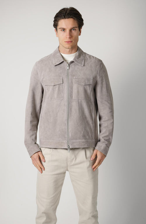 Arma Hardin Suede Jacket Light-Grey