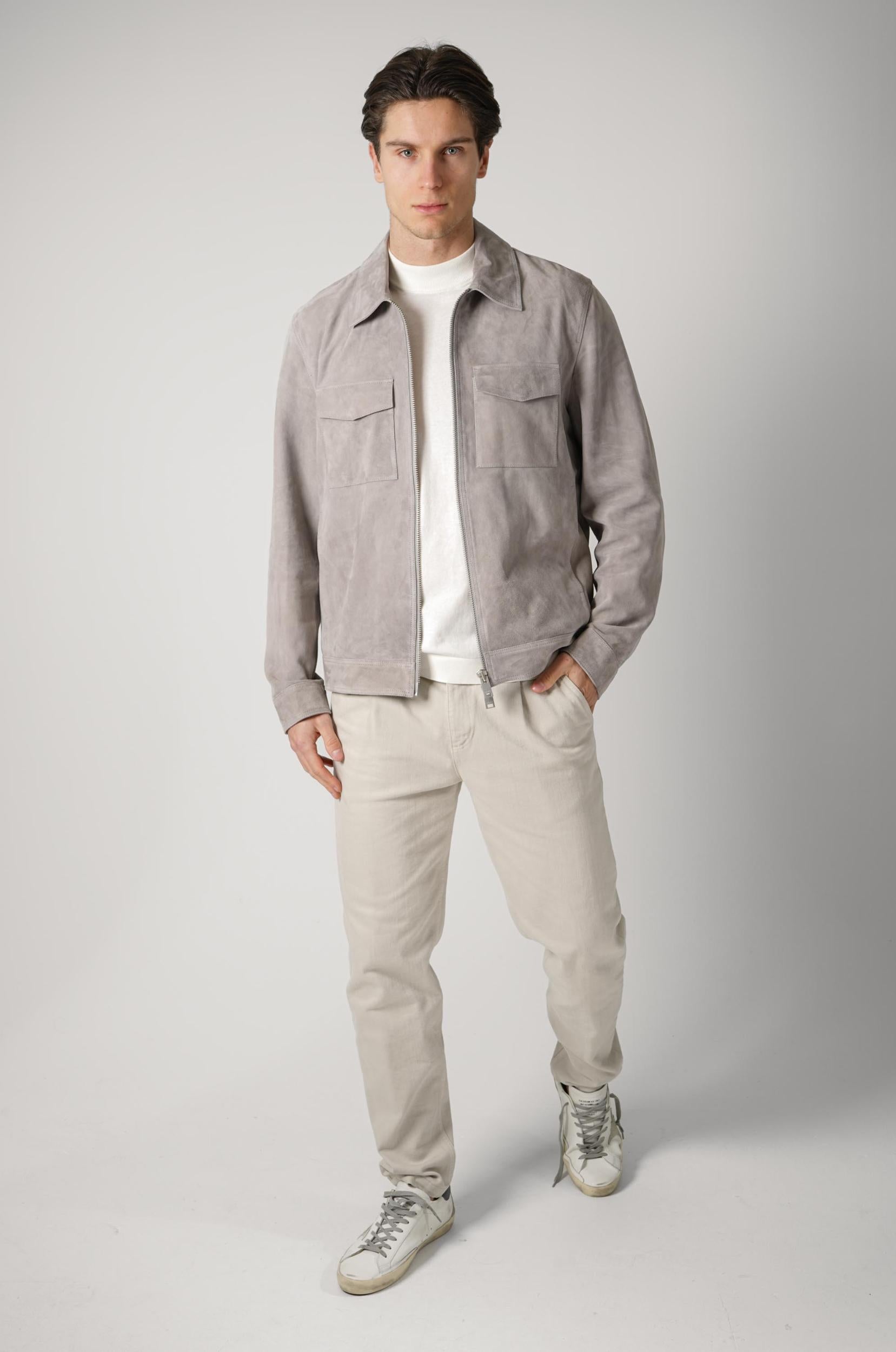 Arma Hardin Suede Jacket Light-Grey
