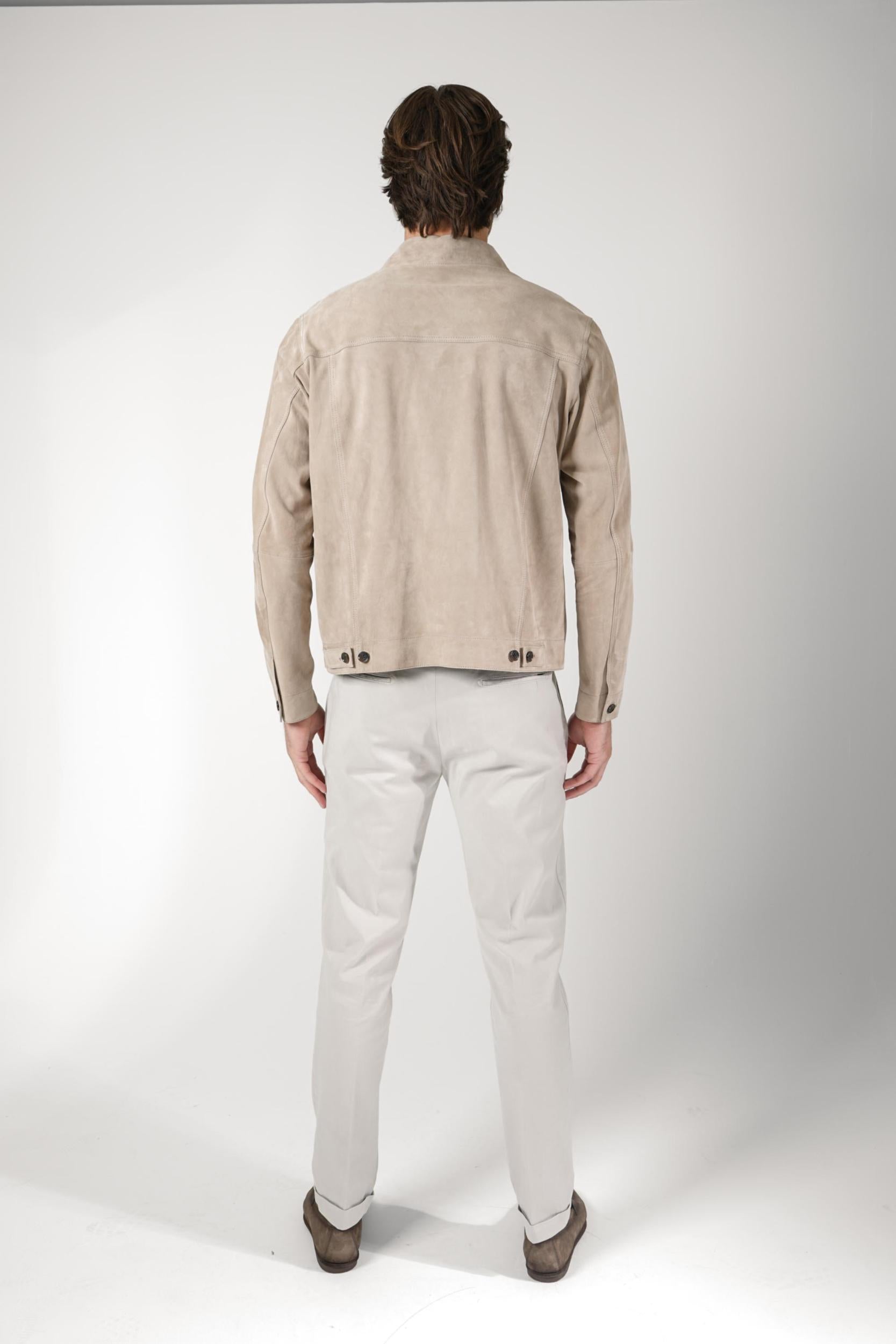 Arma Jaden Goat Suede Sturdy Jacket Grey-Taupe