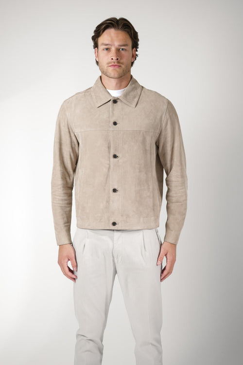 Arma Jaden Goat Suede Sturdy Jacket Grey-Taupe