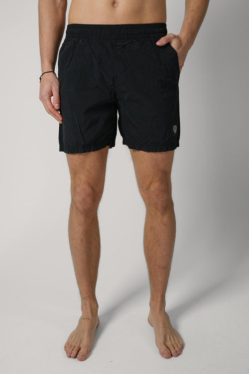 B100004 Stone Island Crinkle Swim Short Black
