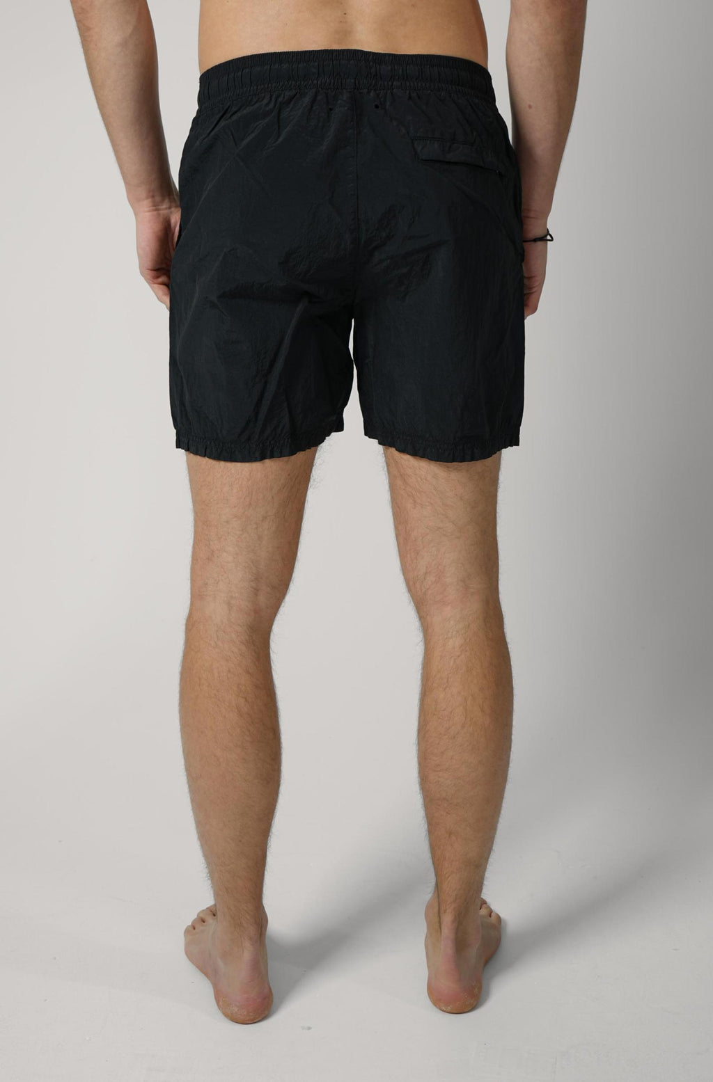 B100004 Stone Island Crinkle Swim Short Black