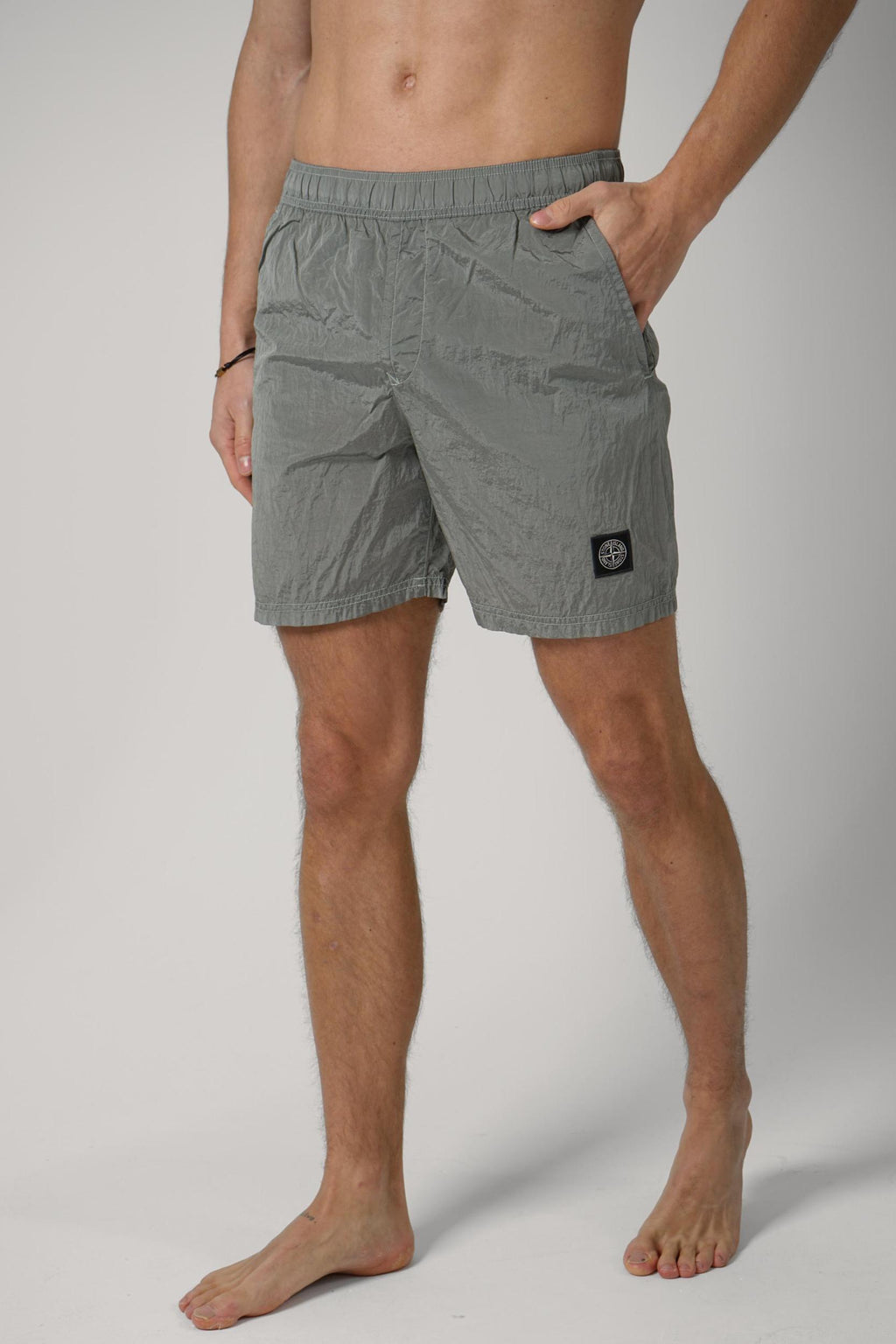 B100004 Stone Island Nylon Swim Short Grey/Green
