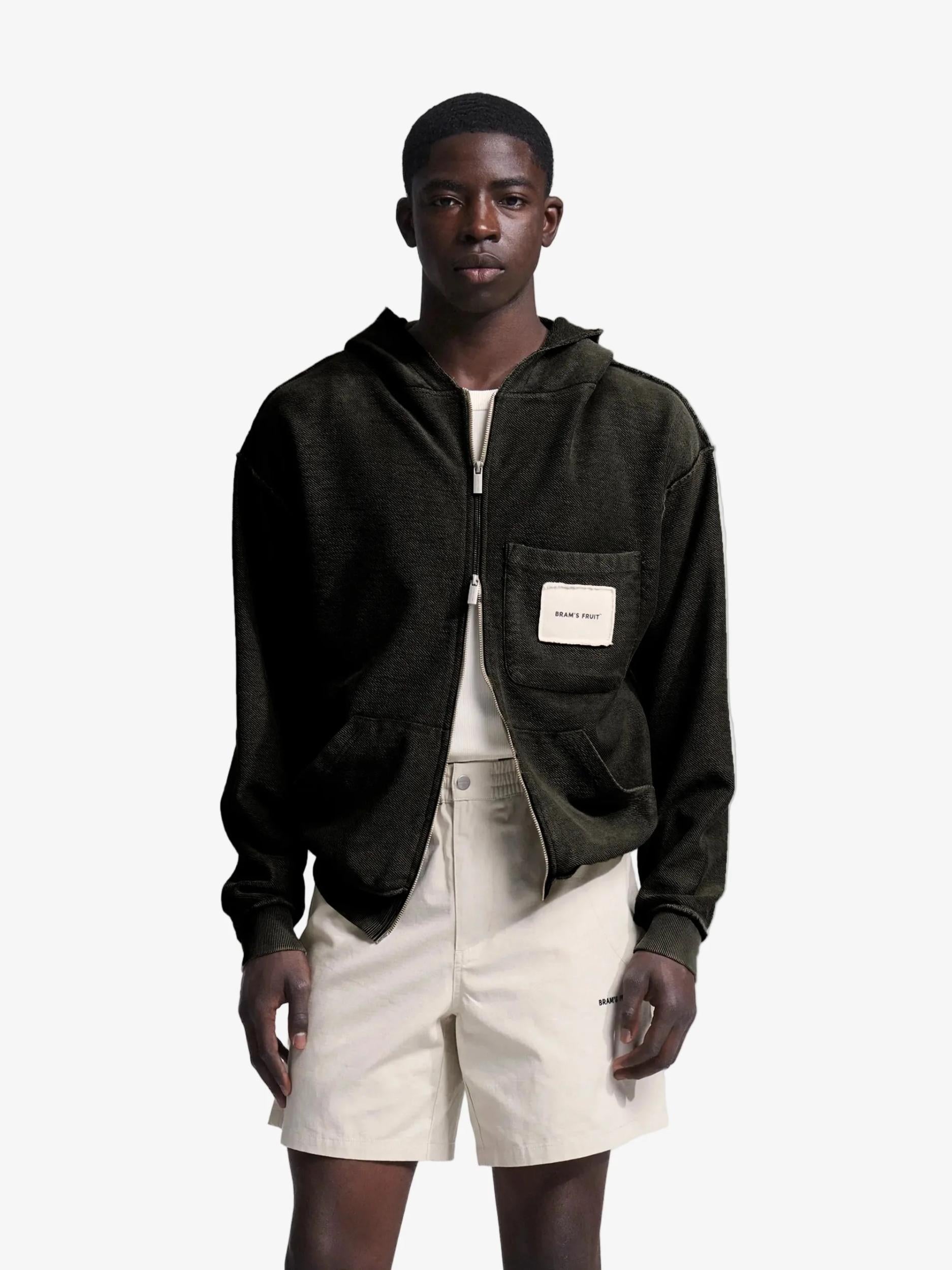 Bram'S Fruit Chest Pocket Zipper Hoodie