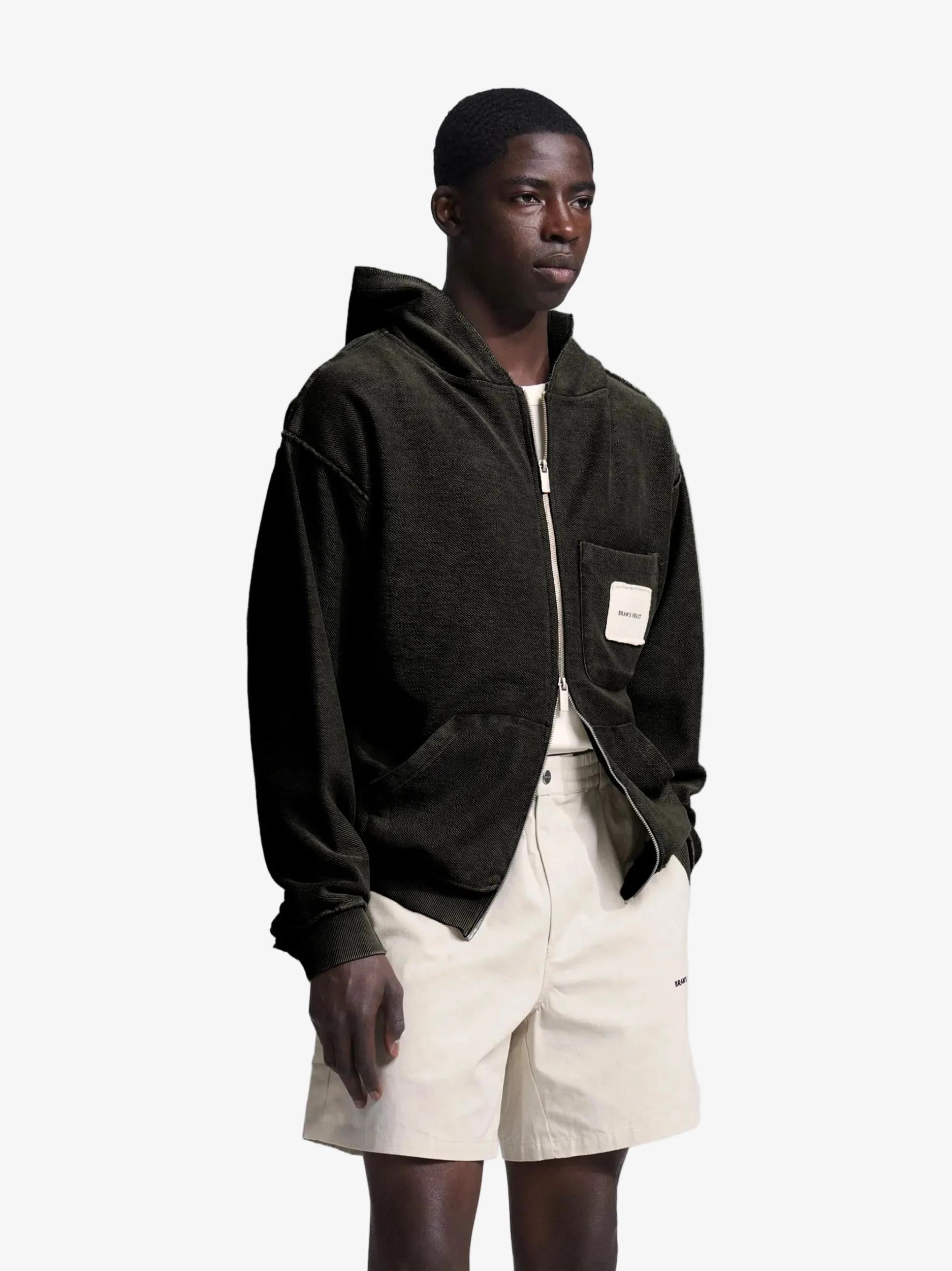 Bram'S Fruit Chest Pocket Zipper Hoodie