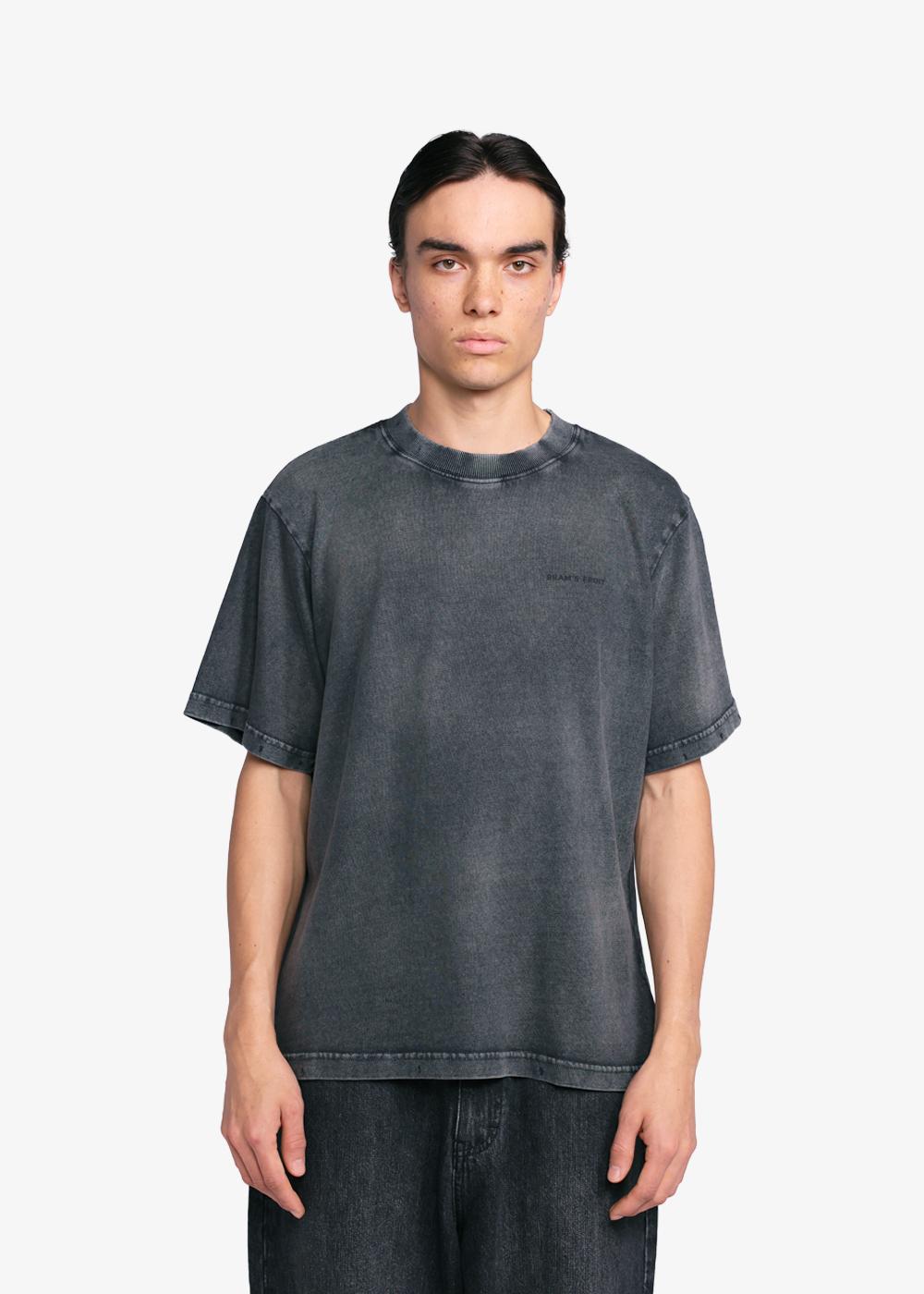 Bram'S Fruit Distressed Big Lemon Outline T-Shirt Shadow Black