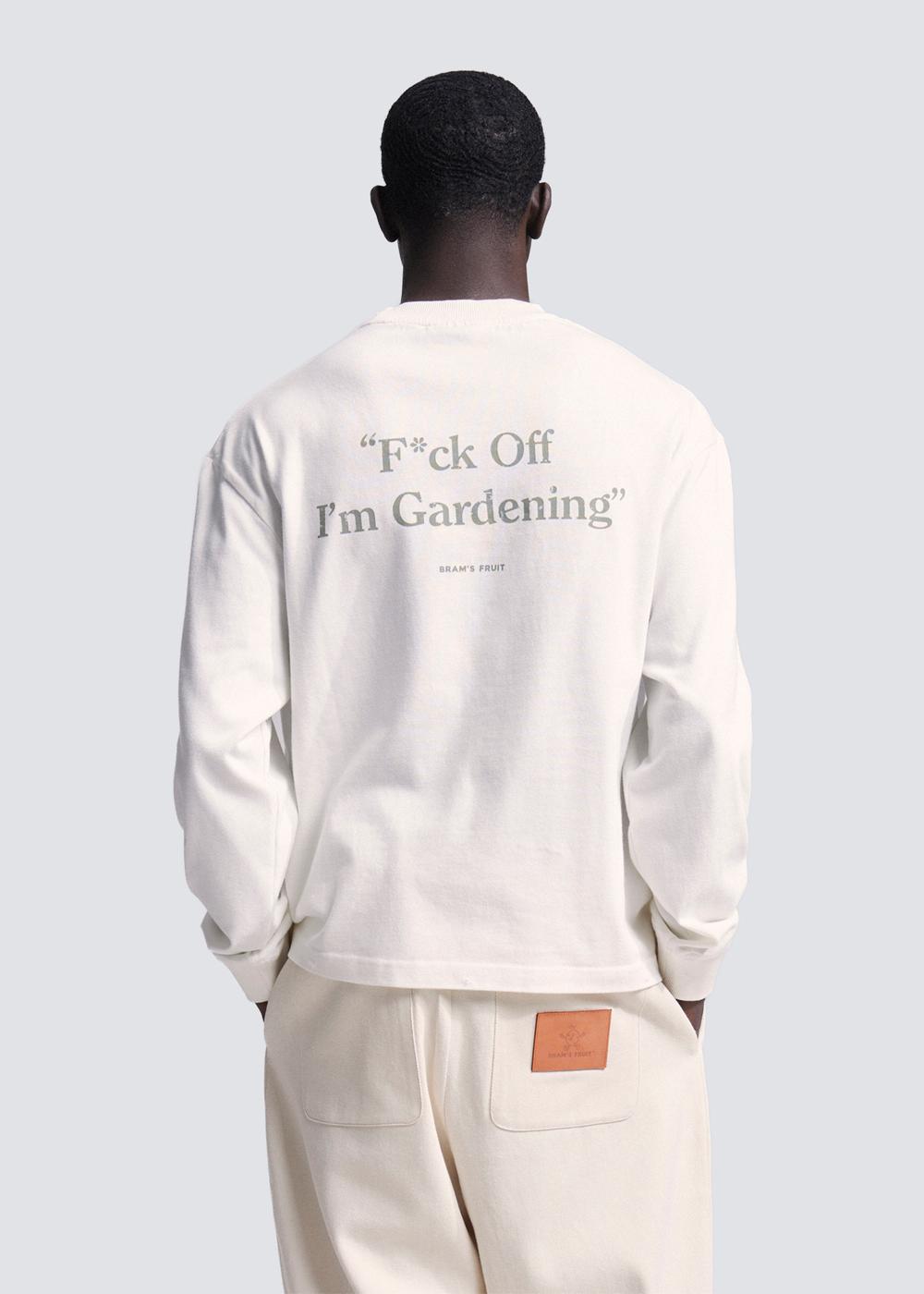 Bram'S Fruit Distressed F*Ck Off I'M Gardening Longsleeve White
