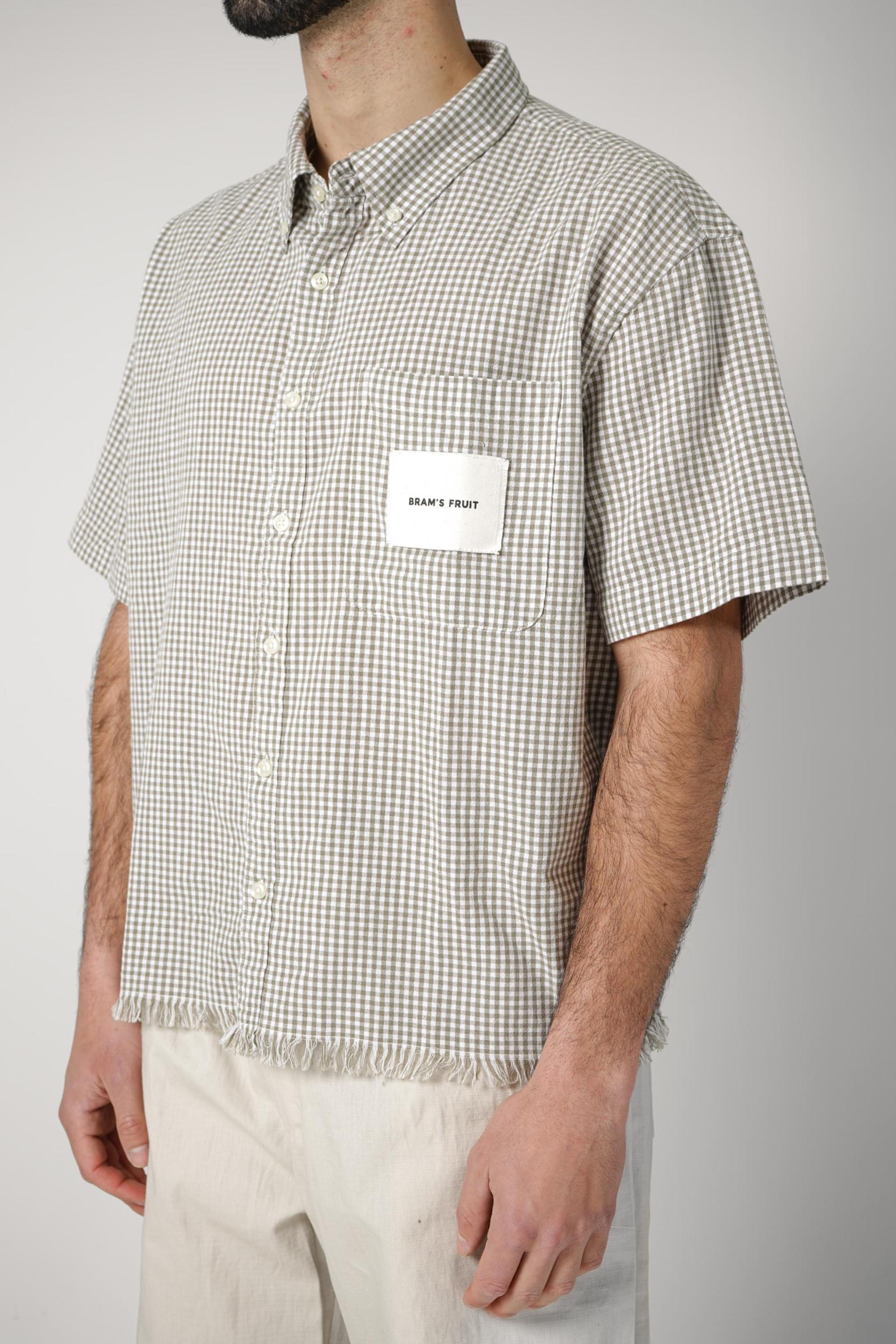 Bram'S Fruit Distressed Farmer'S Shirt Olive Green