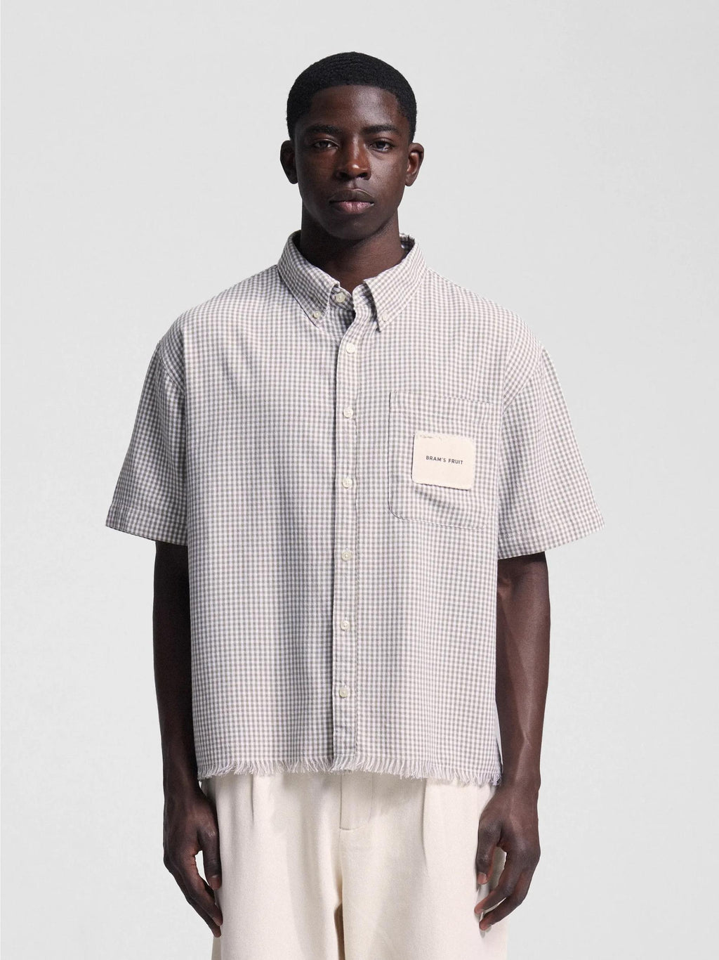 Bram'S Fruit Distressed Farmer'S Shirt Olive Green