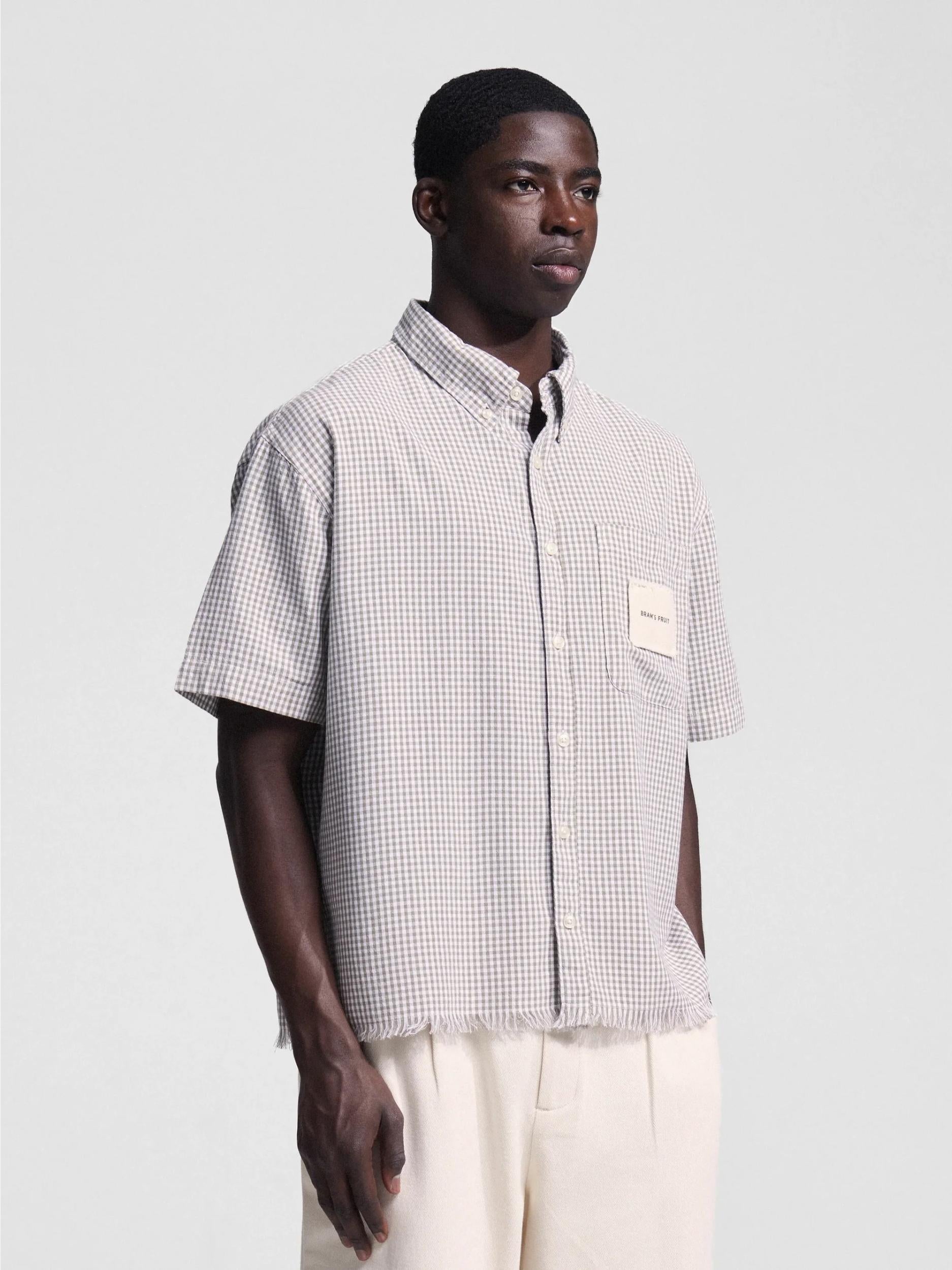 Bram'S Fruit Distressed Farmer'S Shirt Olive Green