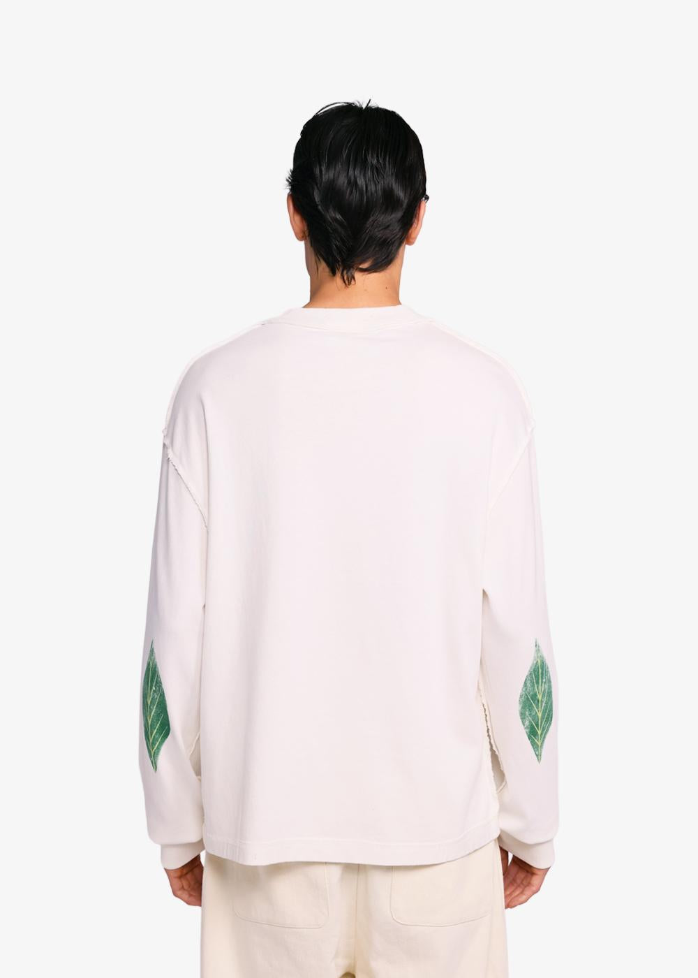 Bram'S Fruit Distressed Leaf Longlseeve Off White