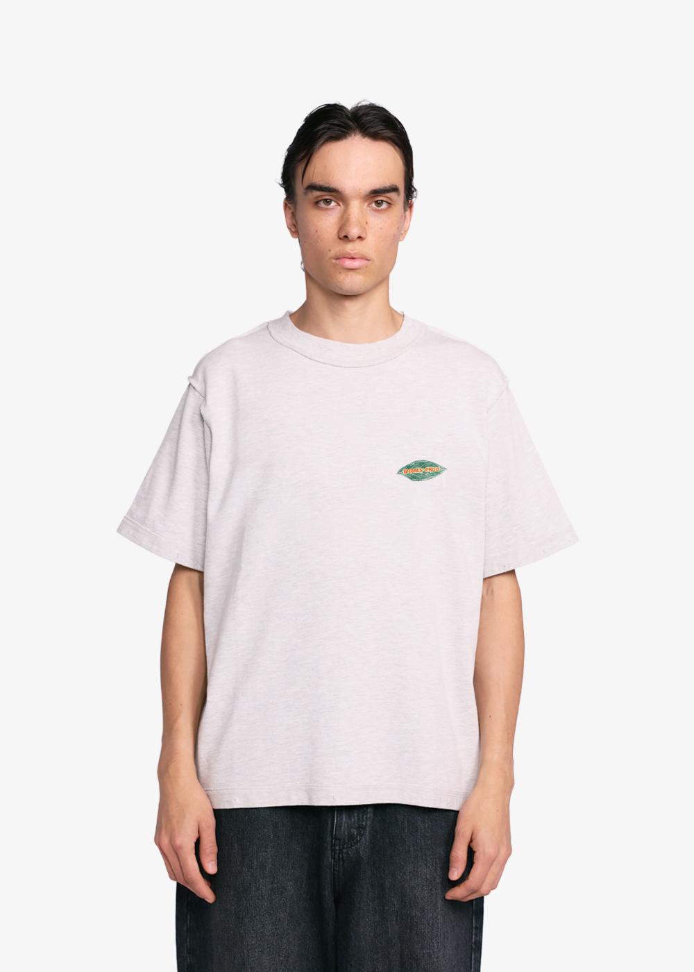 Bram'S Fruit Distressed Leaf T-Shirt Grey