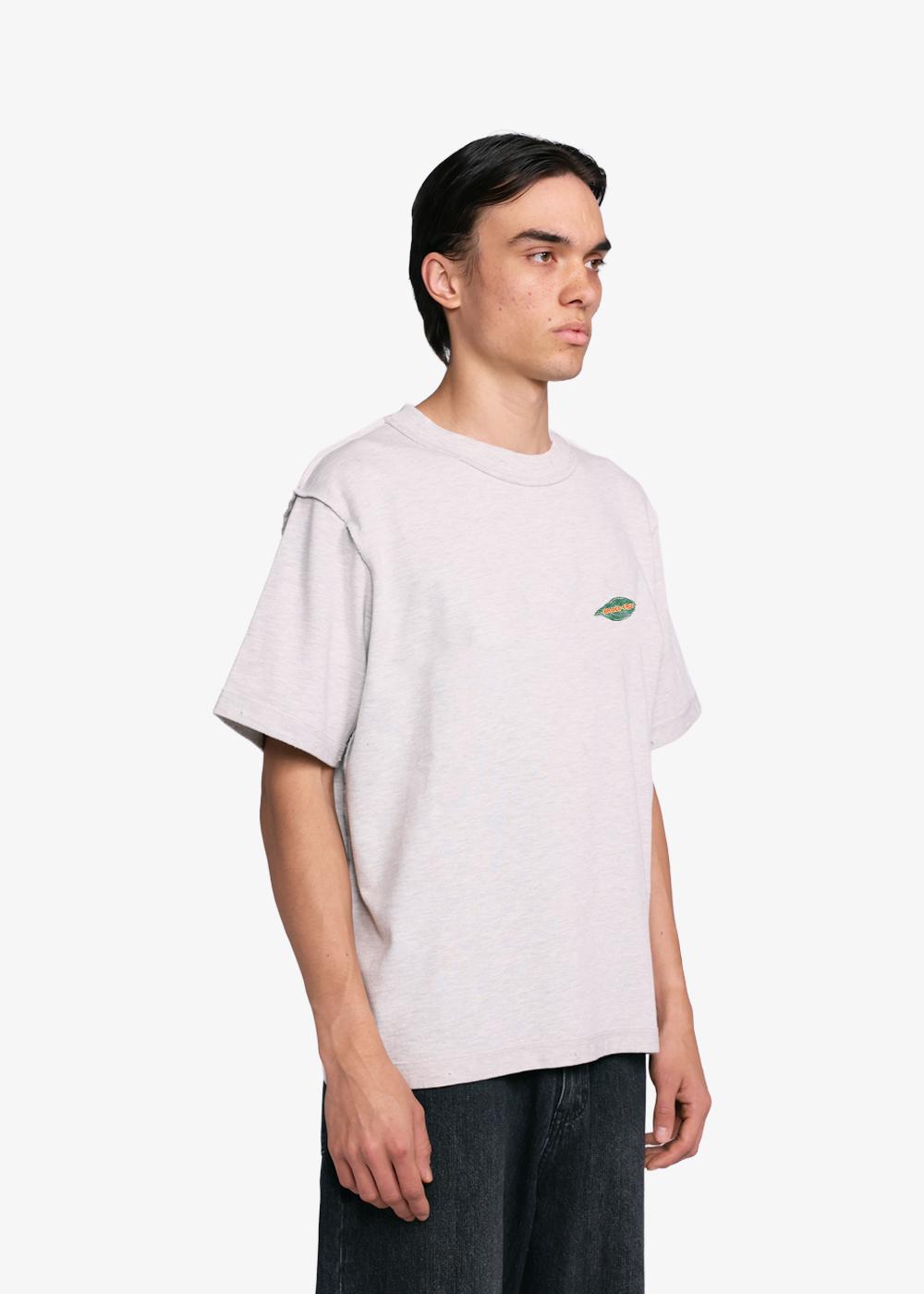 Bram'S Fruit Distressed Leaf T-Shirt Grey