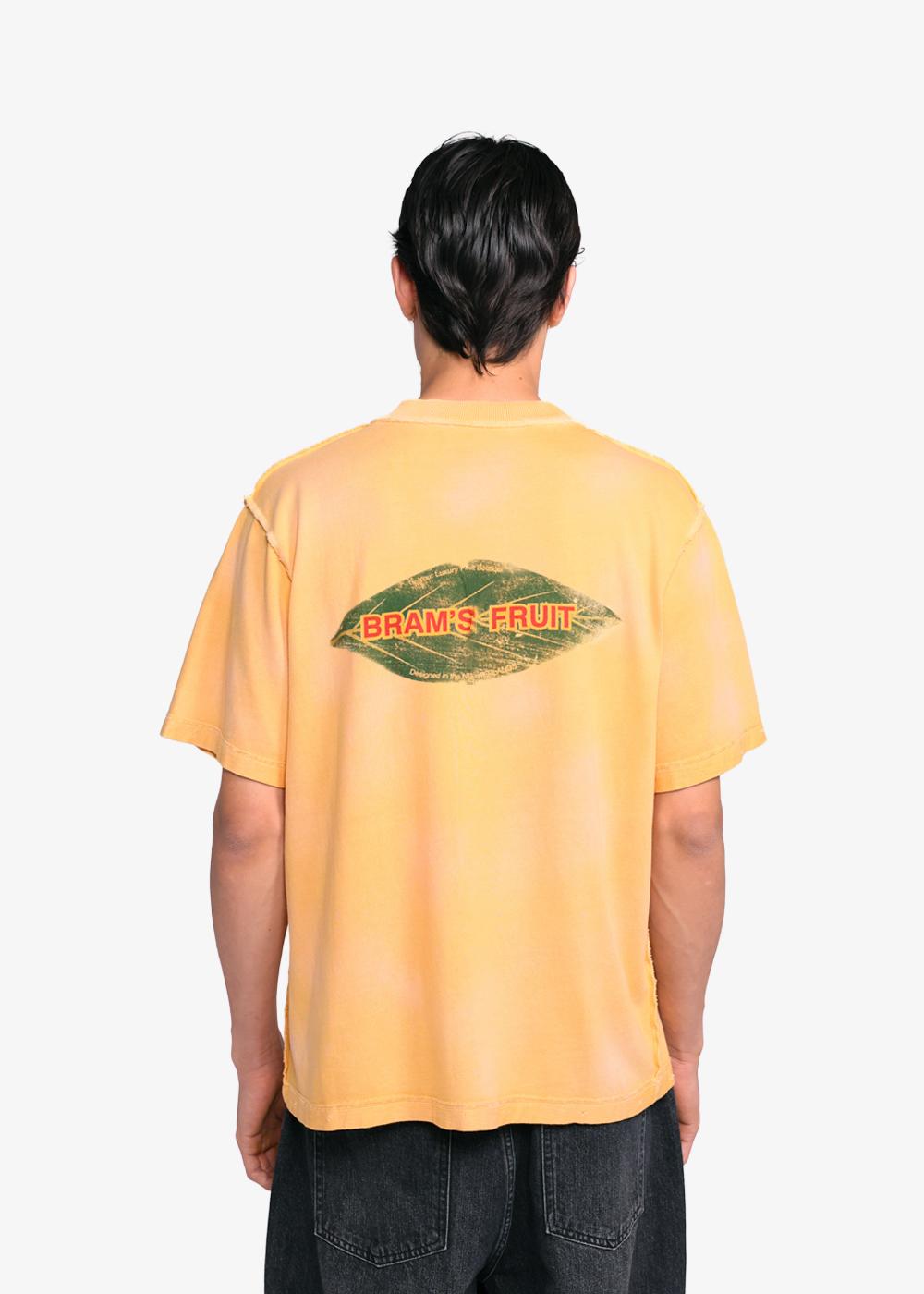Bram'S Fruit Distressed Leaf T-Shirt Orange
