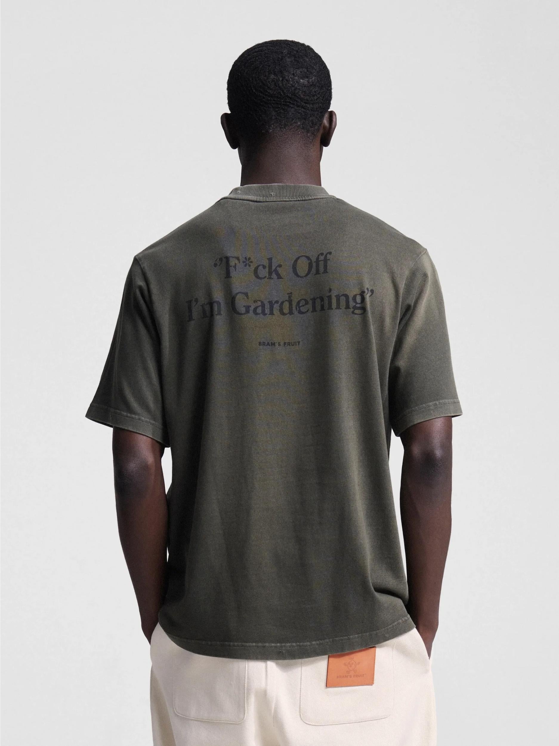 Bram'S Fruit F*Ck Off I'M Gardening T-Shirt Washed Charcoal