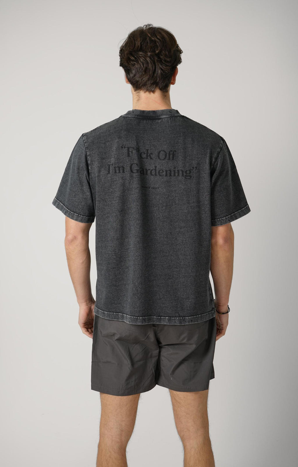 Bram'S Fruit F*Ck Off I'M Gardening T-Shirt Washed Charcoal