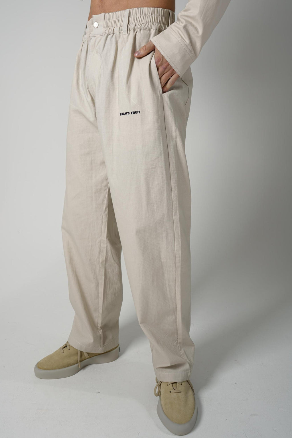 Bram'S Fruit Ripstop Text Logo Pants Off White