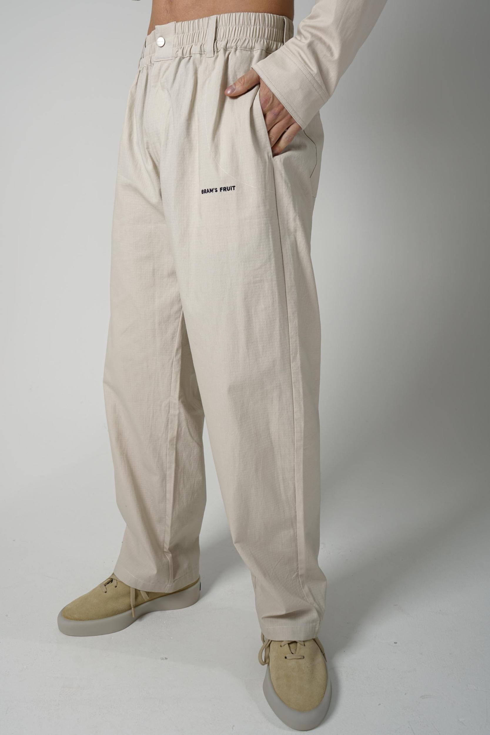 Bram'S Fruit Ripstop Text Logo Pants Off White