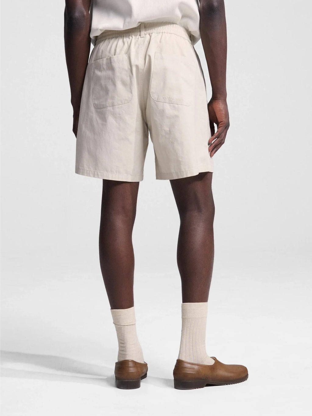 Bram'S Fruit Ripstop Text Logo Shiorts Off White