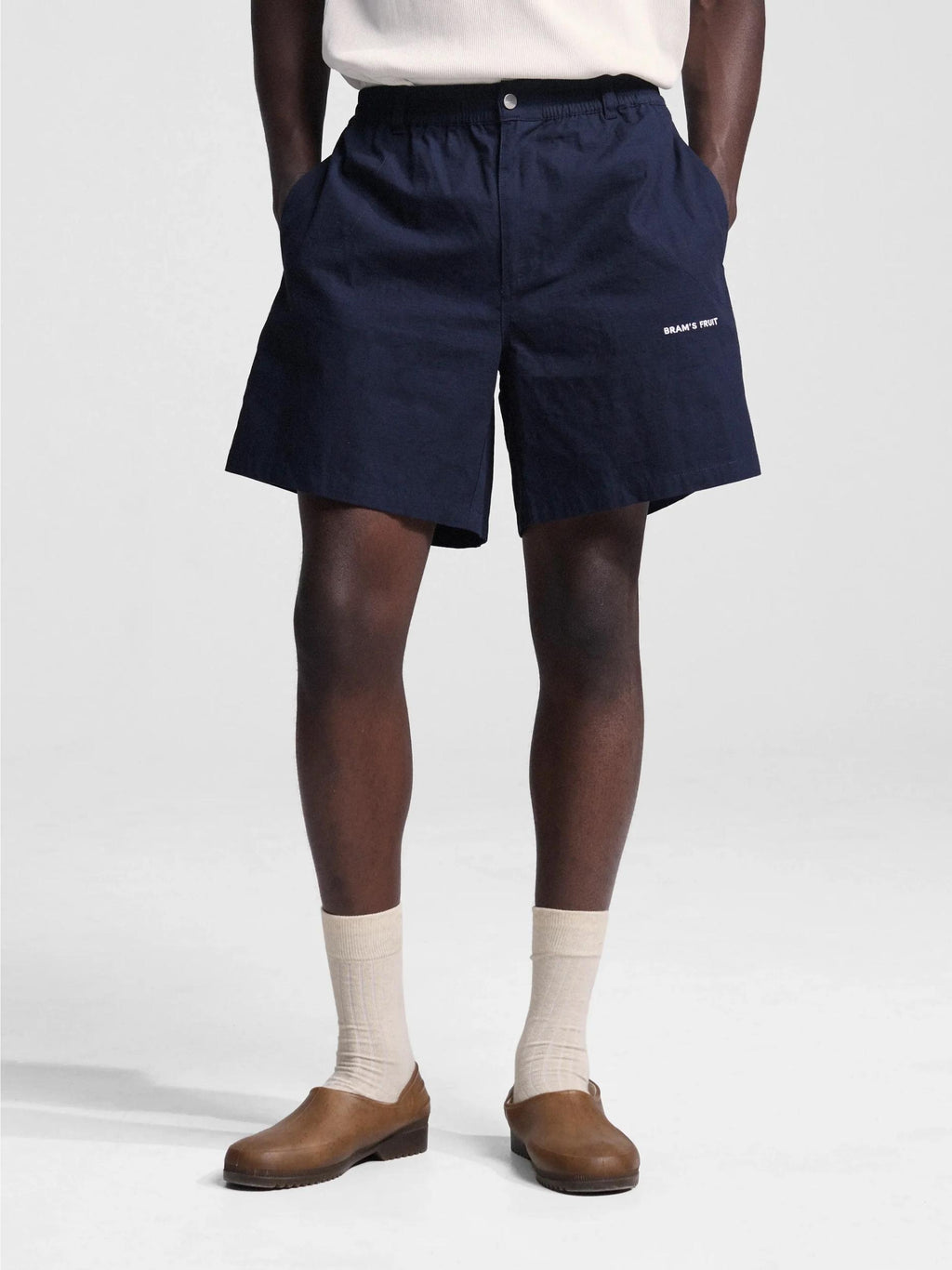 Bram'S Fruit Ripstop Text Logo Shorts Navy