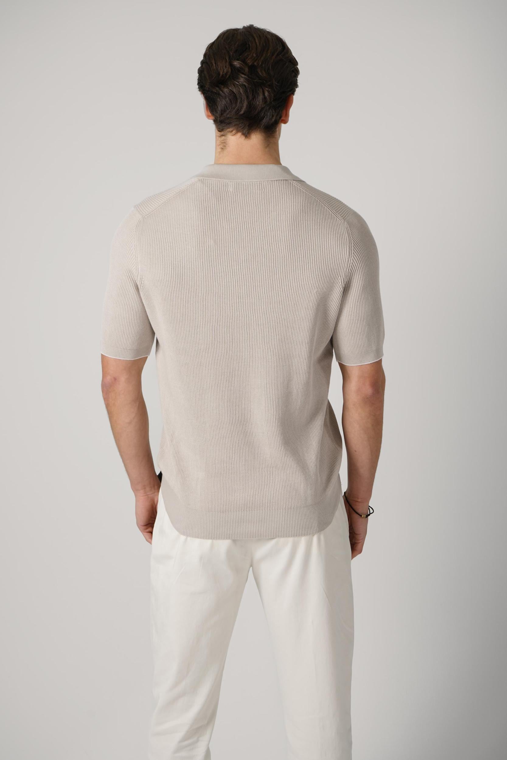 Brunello Cucinelli Cotton English Rib Knit Polo Yuta