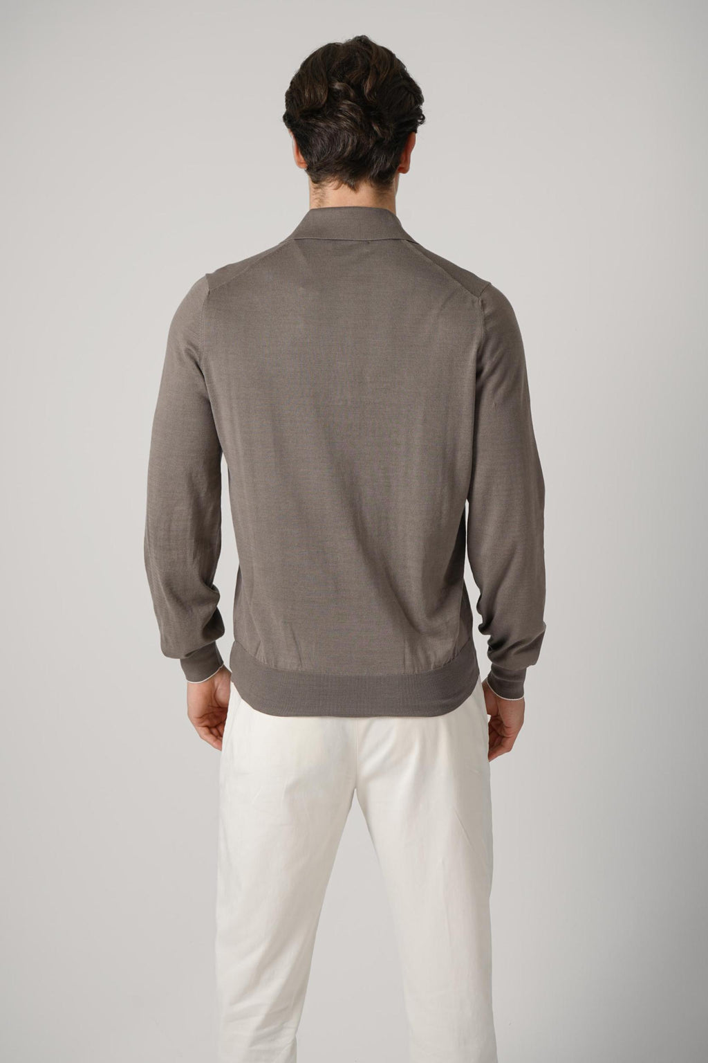 Brunello Cucinelli Cotton Knit Polo Shirt Hazelnut