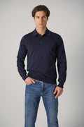 Brunello Cucinelli Cotton Knit Polo Shirt Navy