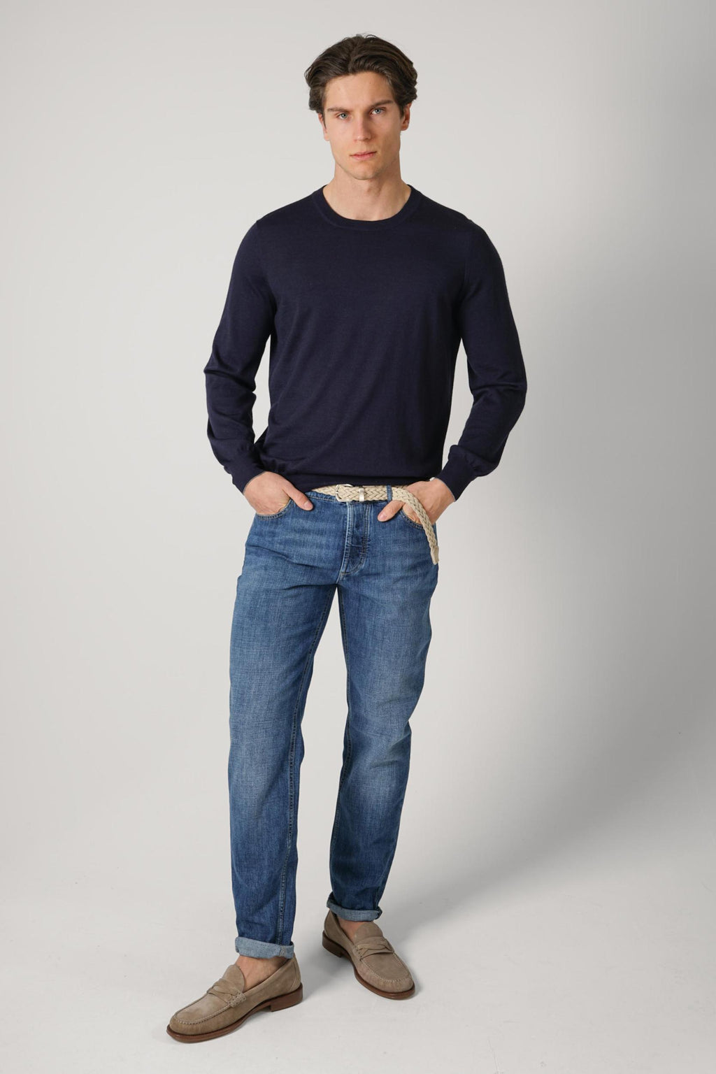 Brunello Cucinelli Knit Sweater Navy