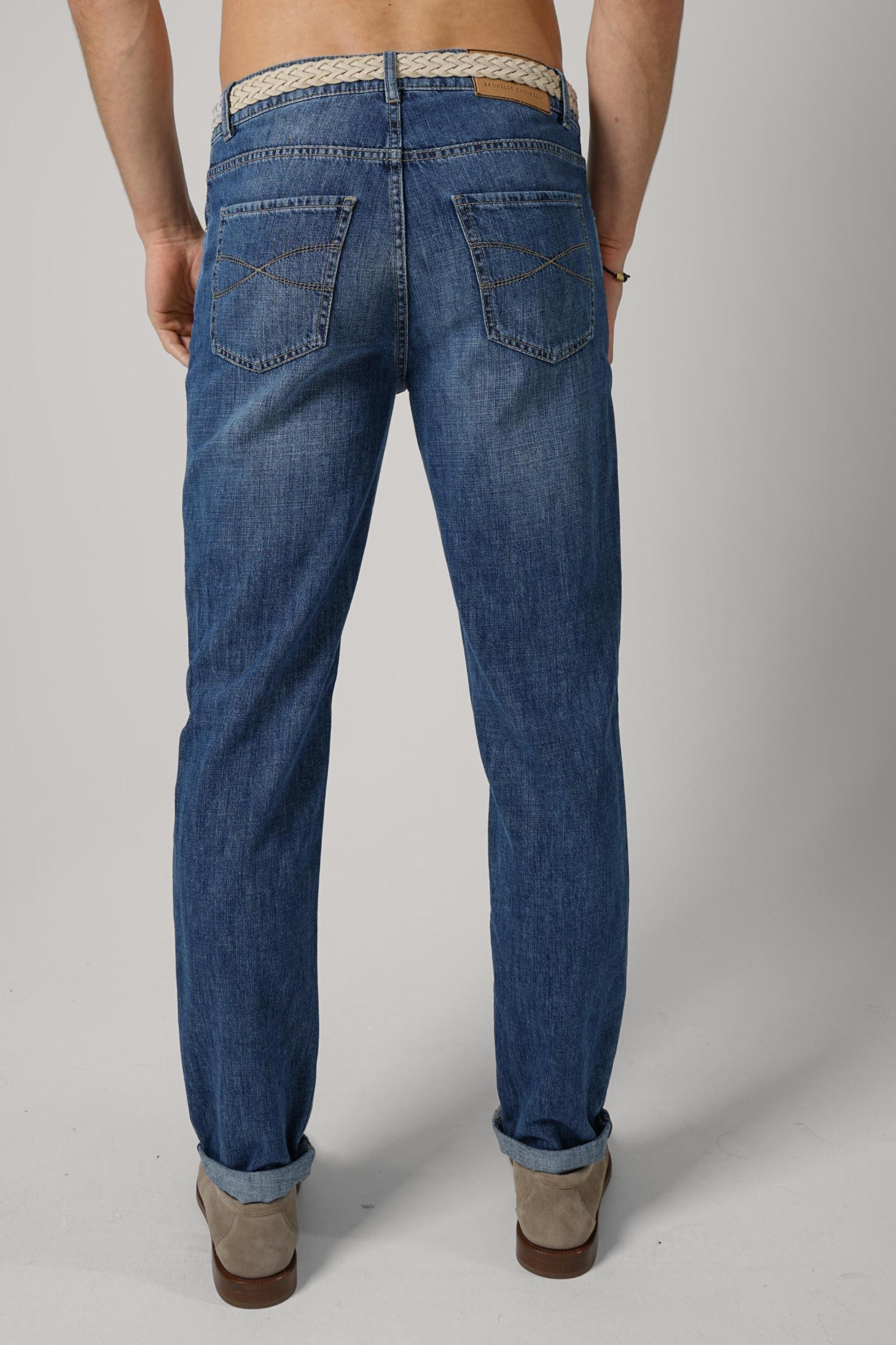 Brunello Cucinelli Lightweight Denim Traditional Fit Five-Pocket Trousers Light Denim