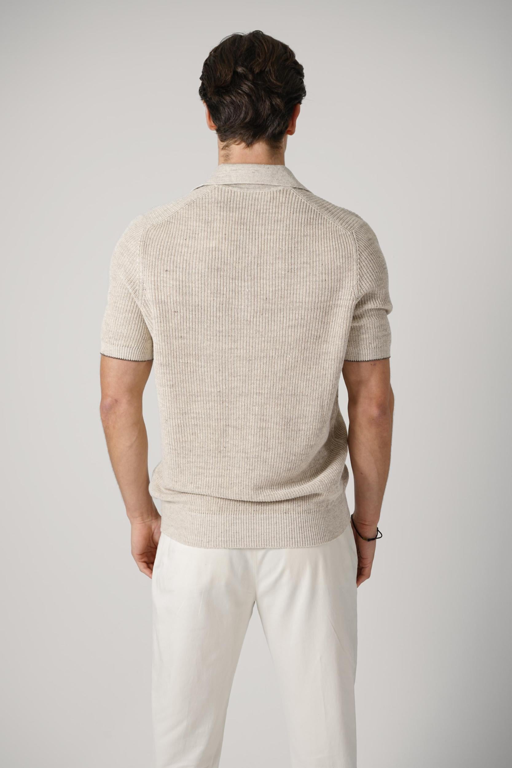 Brunello Cucinelli Linen Knit Polo Yuta