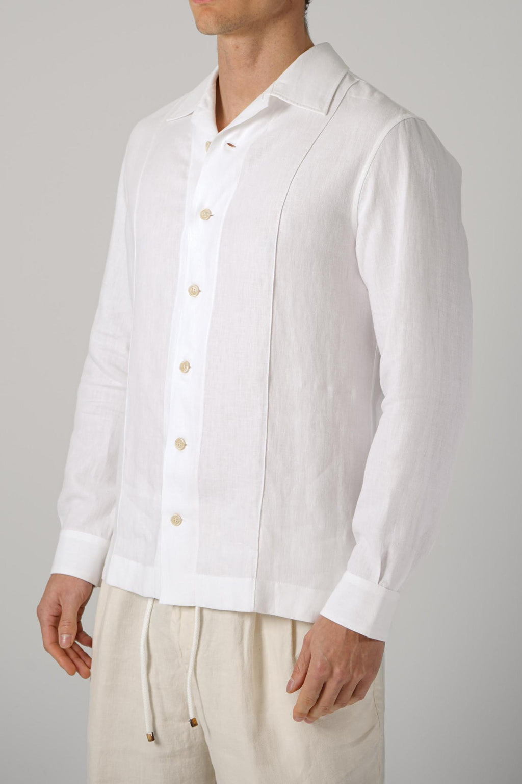 Brunello Cucinelli Linen Mix Shirt White
