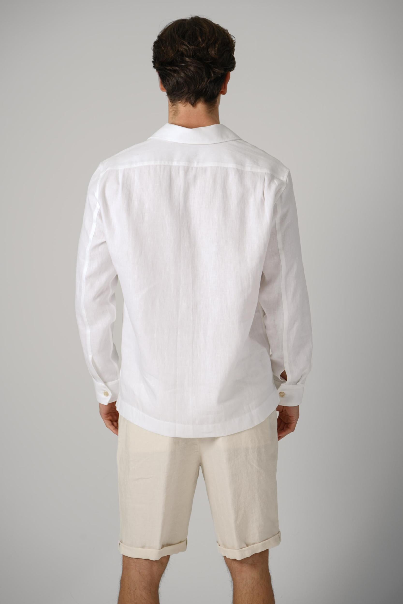 Brunello Cucinelli Linen Mix Shirt White