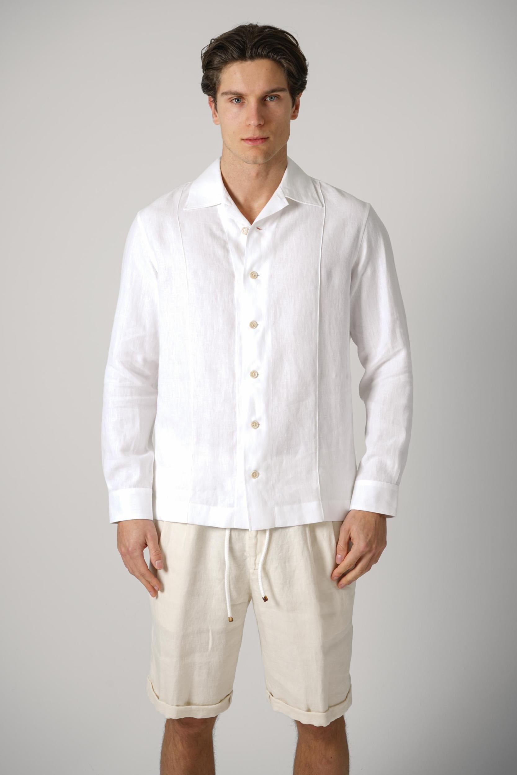 Brunello Cucinelli Linen Mix Shirt White
