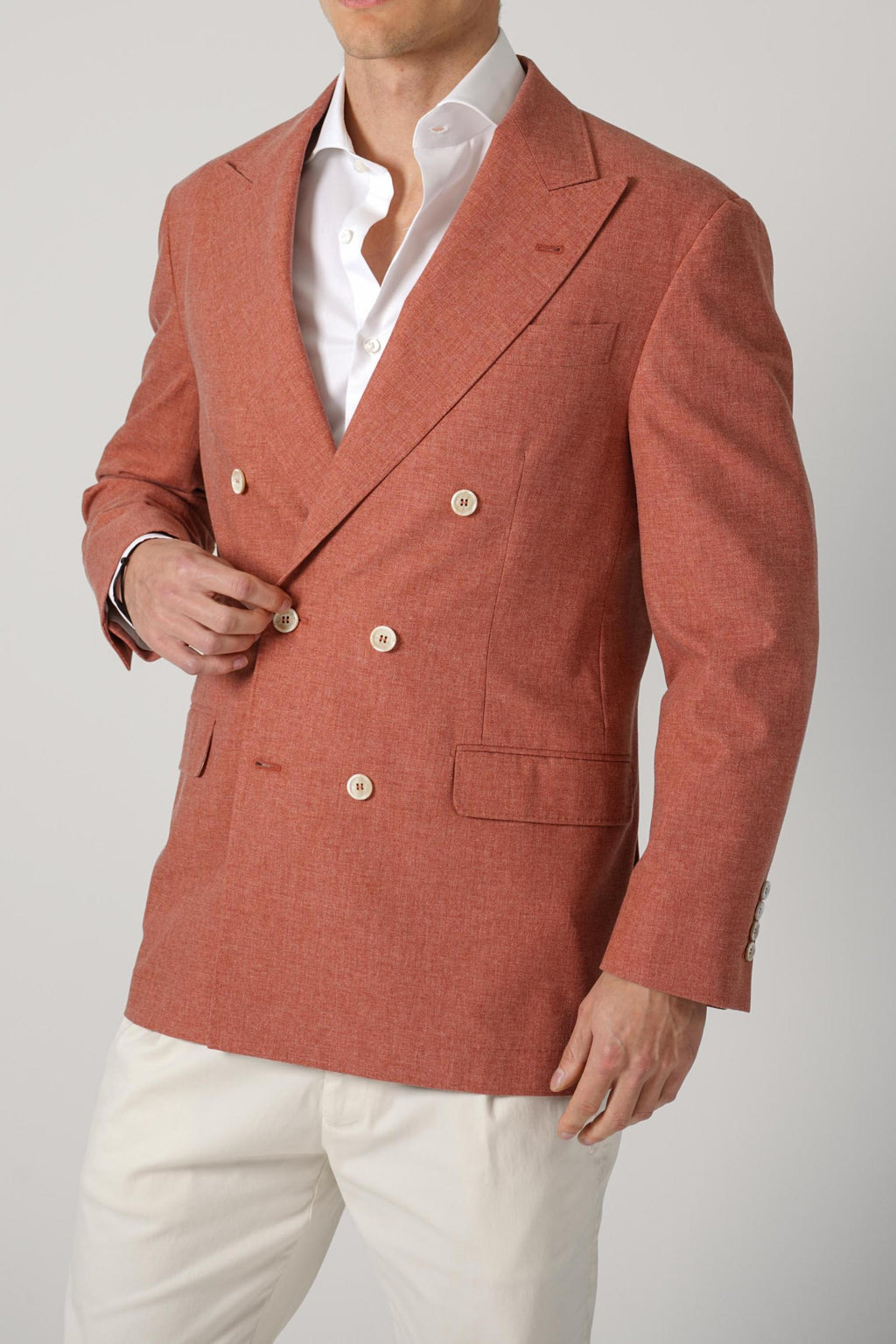 Brunello Cucinelli One-And-A-Half Breasted Blazer Orange