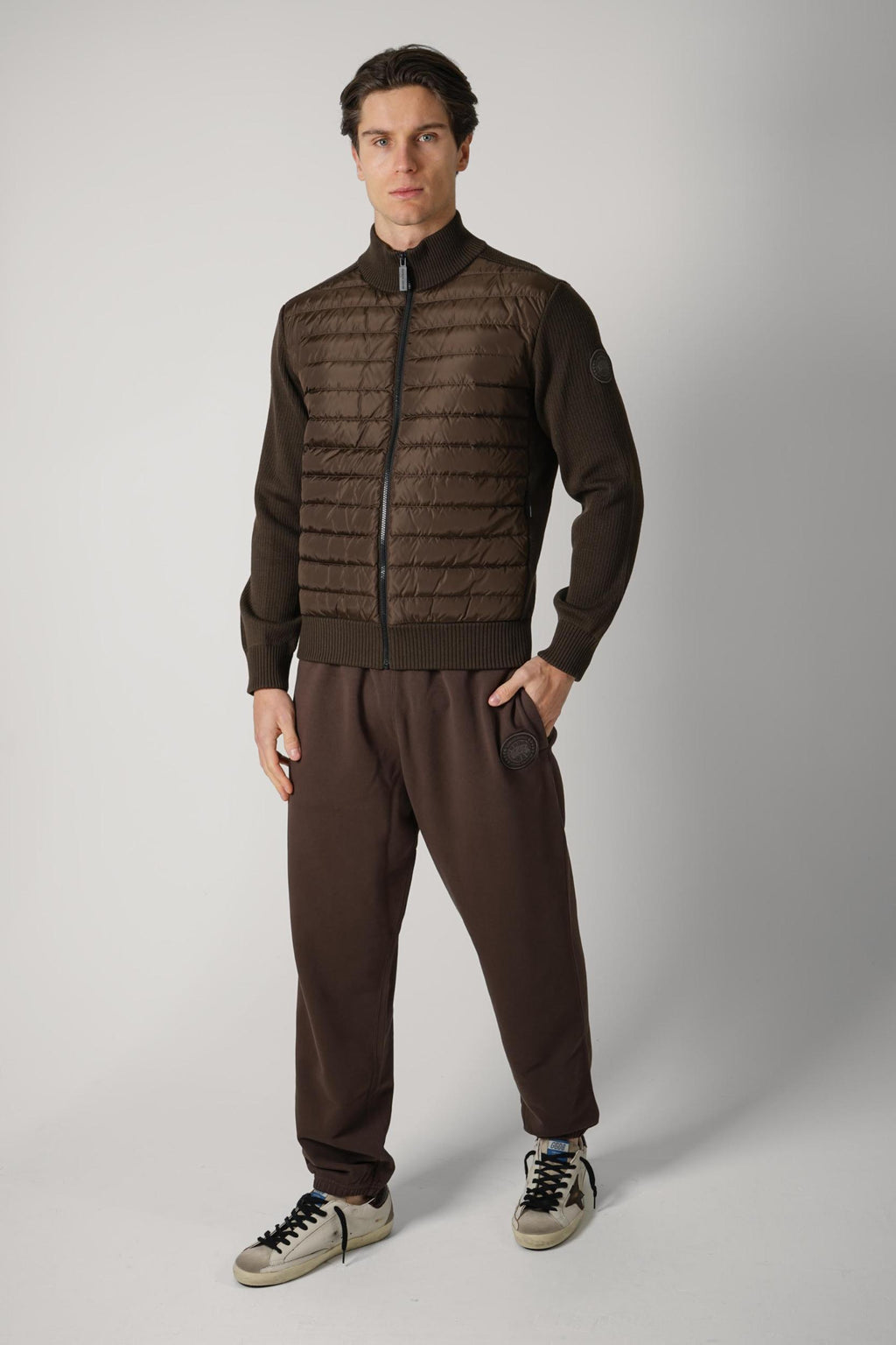 Canada Goose Hybridge Knit Jacket Brown