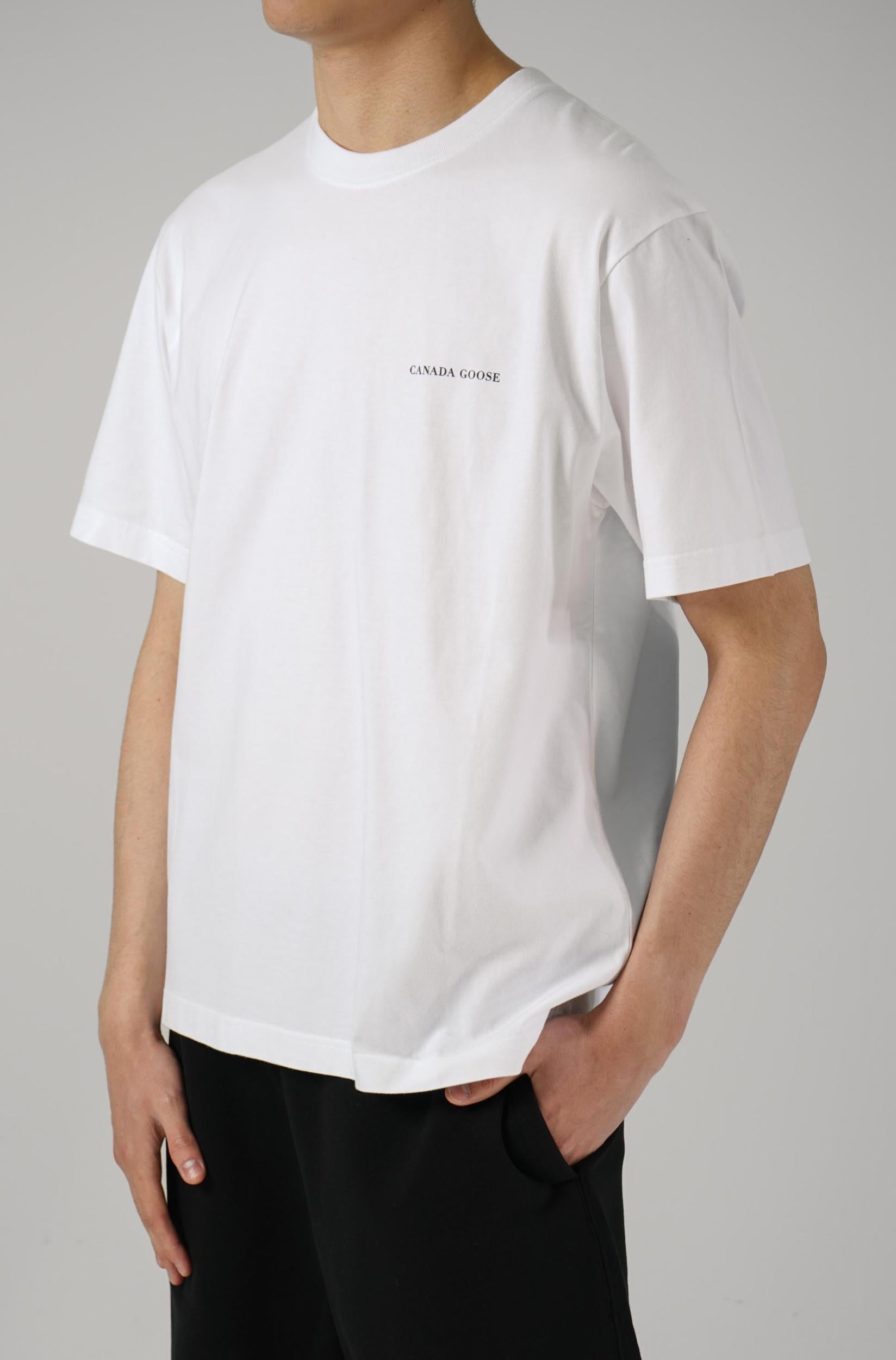 Canada Goose Novo T-Shirt With Black Graphic White