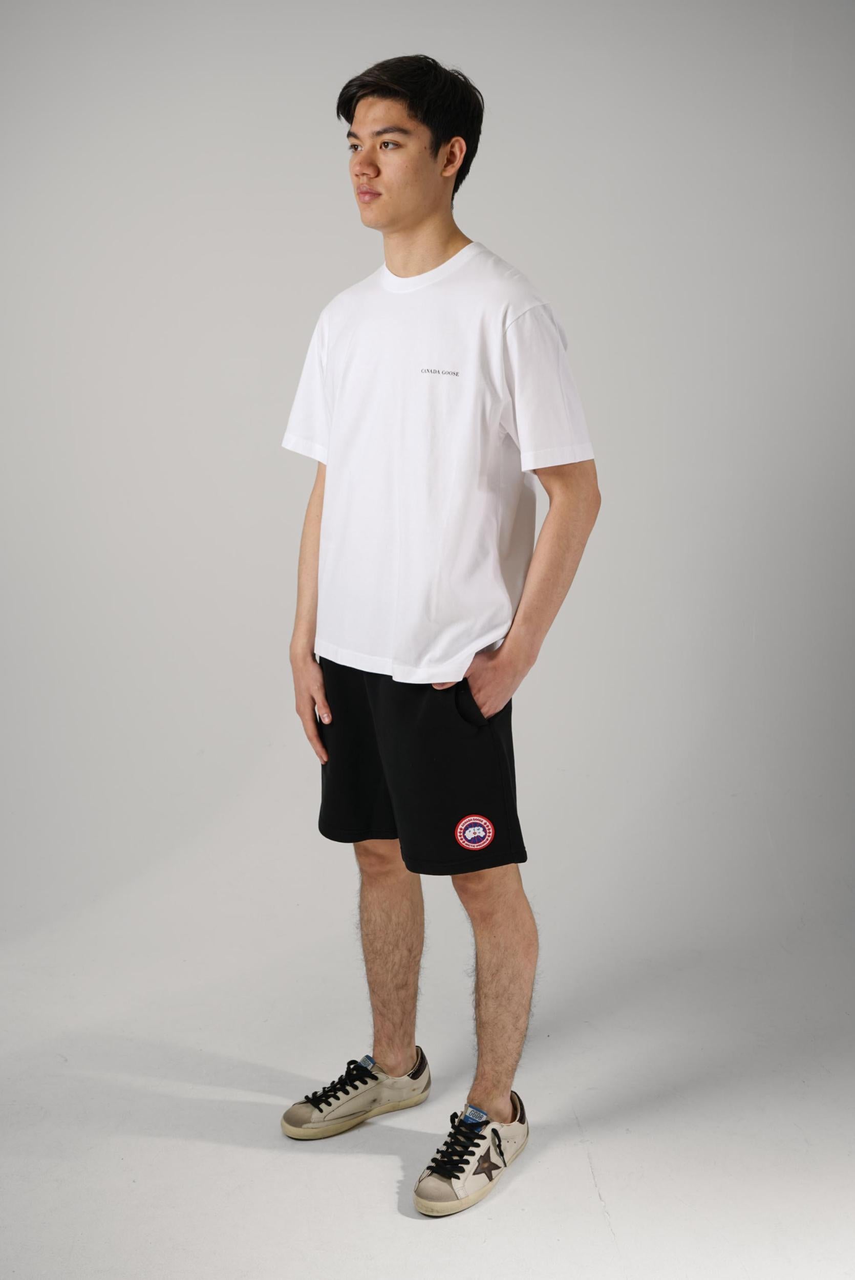Canada Goose Novo T-Shirt With Black Graphic White