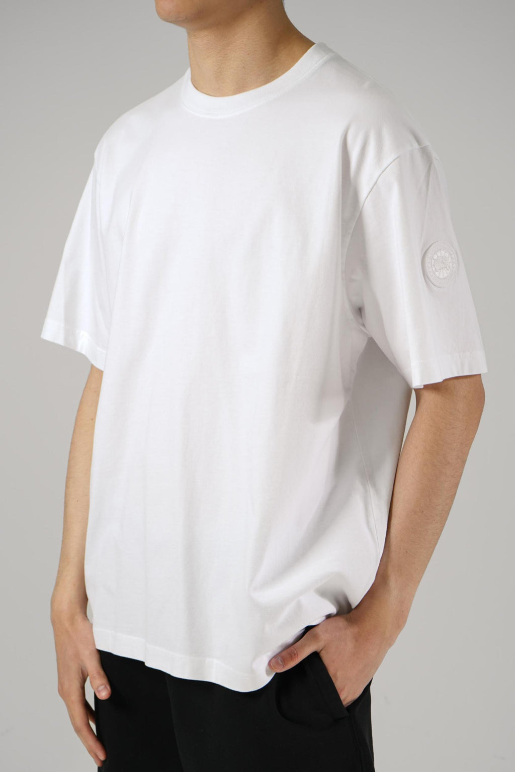 Canada Goose Novo T-Shirt With Tonal Disc White