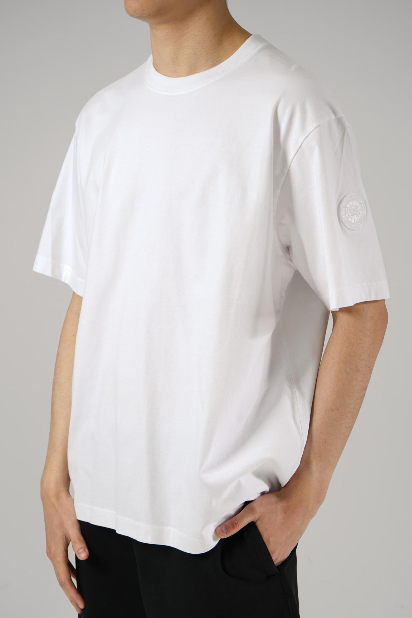Canada Goose Novo T-Shirt With Tonal Disc White