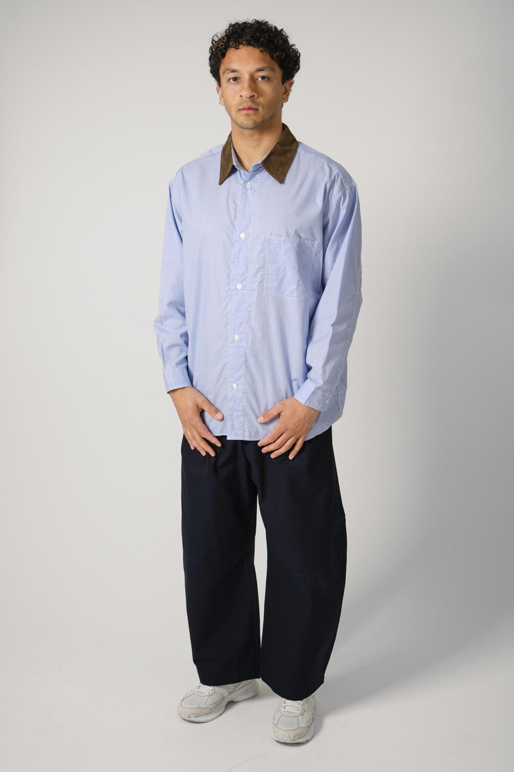 Comme Des Garçon Homme Wide Leg Trouser Navy